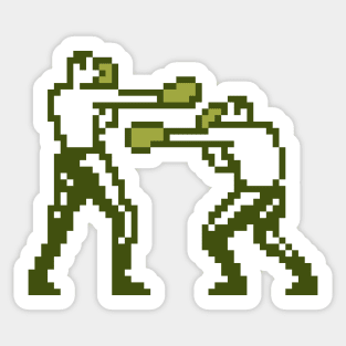 Boxing Men Pixel Retro Videogame Sticker